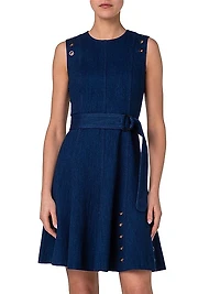 Eyelet A-Line Minidress