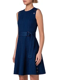 Eyelet A-Line Minidress