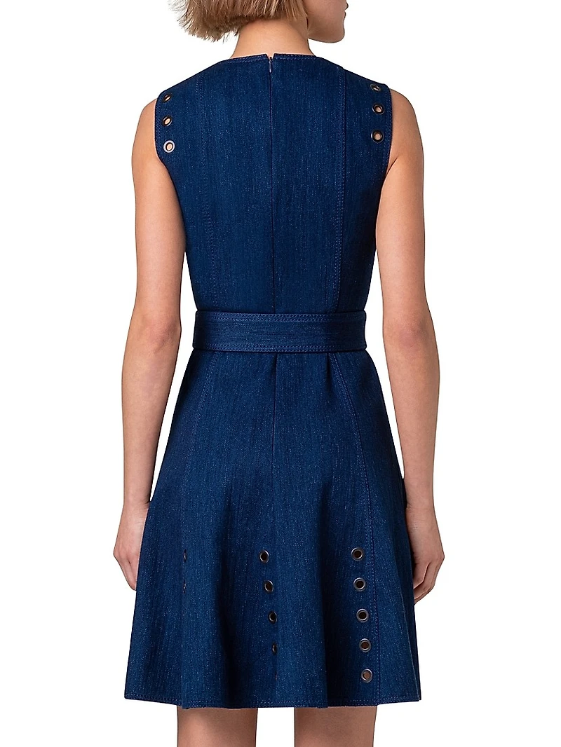 Eyelet A-Line Minidress