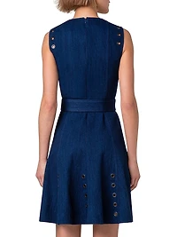 Eyelet A-Line Minidress