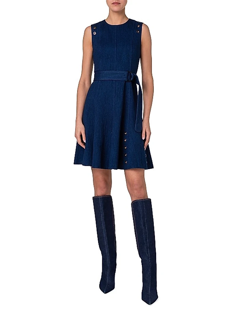 Eyelet A-Line Minidress