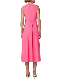 Techno Taffeta V-Neck Cocktail Dress