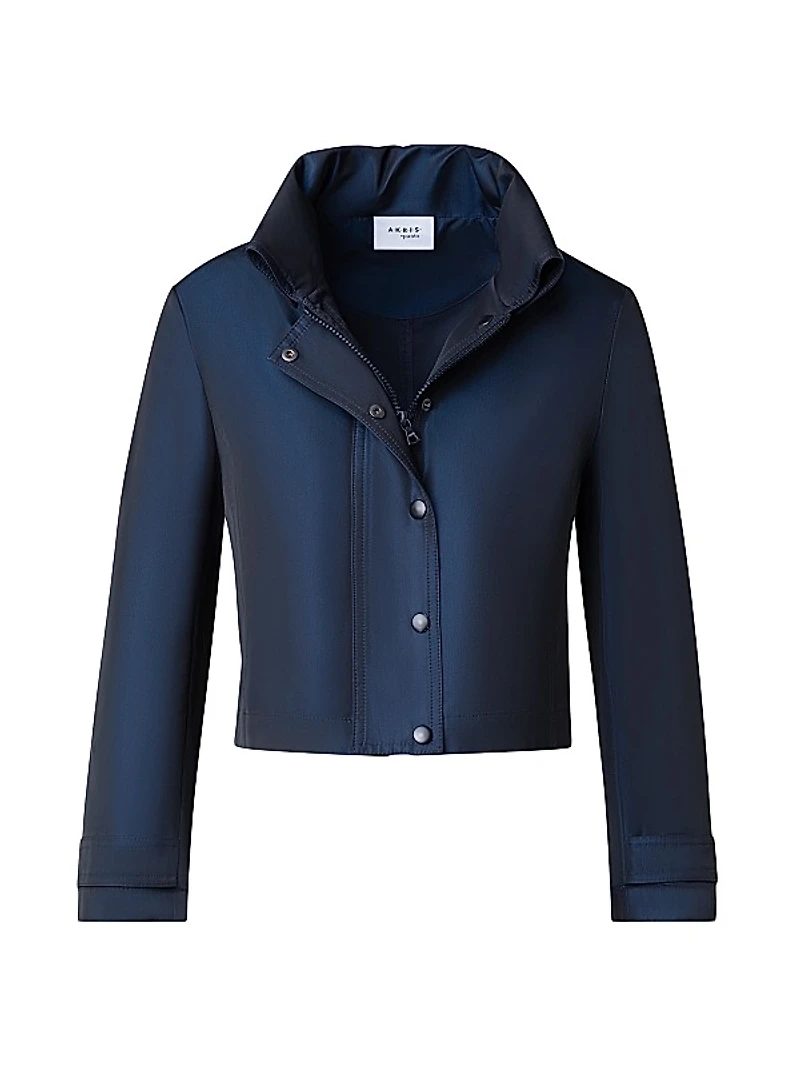 Techno Satin Short Jacket