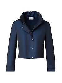 Techno Satin Short Jacket
