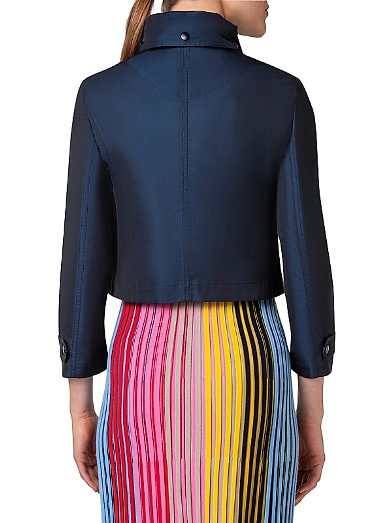 Techno Satin Short Jacket
