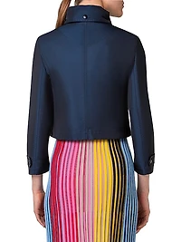 Techno Satin Short Jacket
