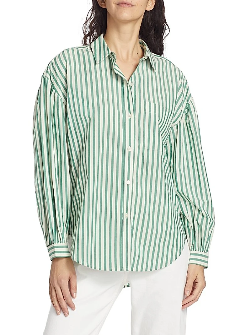 Janae Striped Cotton-Blend Shirt