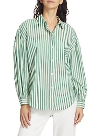 Janae Striped Cotton-Blend Shirt