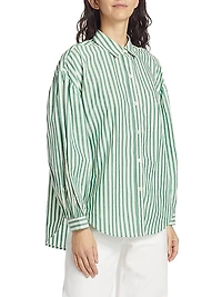 Janae Striped Cotton-Blend Shirt