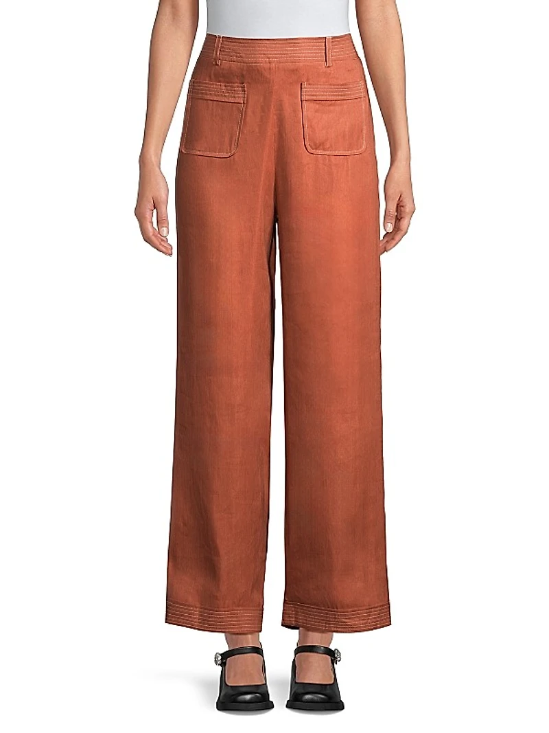 Eyenid High-Rise Wide-Leg Pants