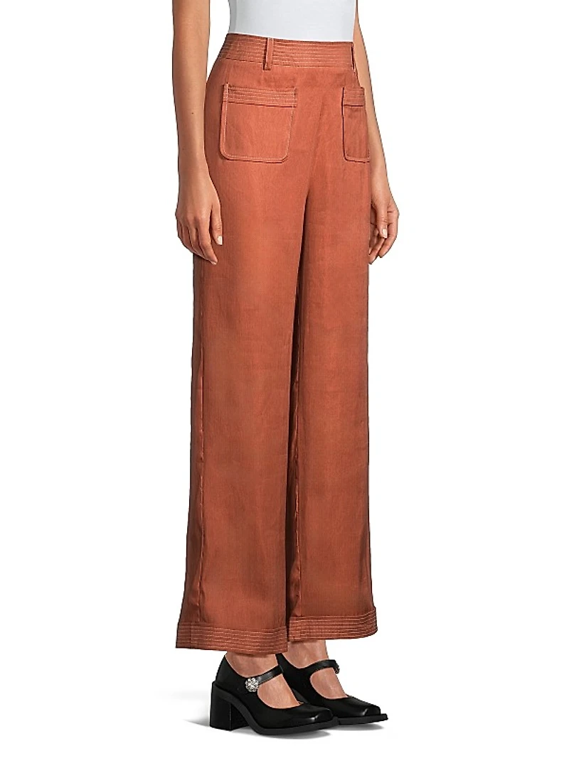 Eyenid High-Rise Wide-Leg Pants