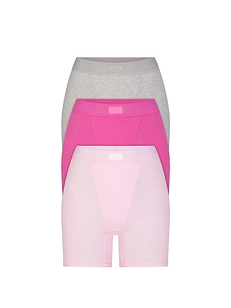 Cotton Rib 3-Pack Boxer