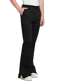 Flared Cotton Chino Pants