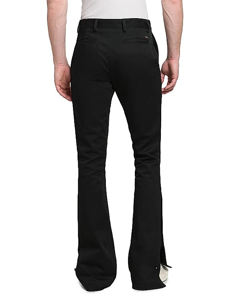Flared Cotton Chino Pants