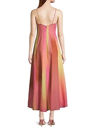 Ombré Spliced Midi Dress