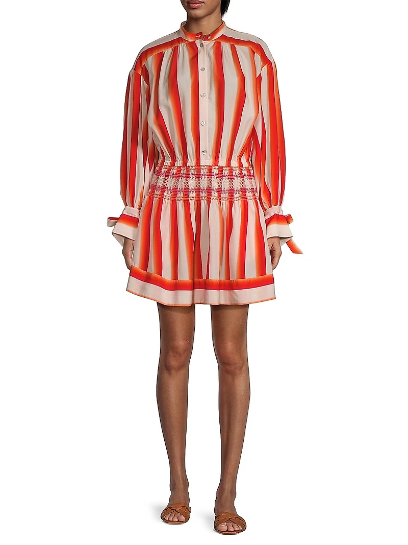 Striped Mini Shirtdress
