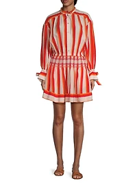 Striped Mini Shirtdress