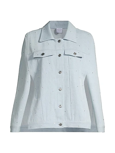 Swarovski Crystals Denim Cape