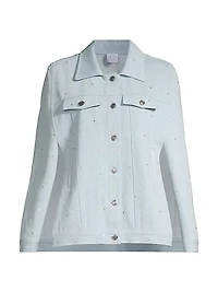 Swarovski Crystals Denim Cape