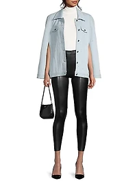 Swarovski Crystals Denim Cape