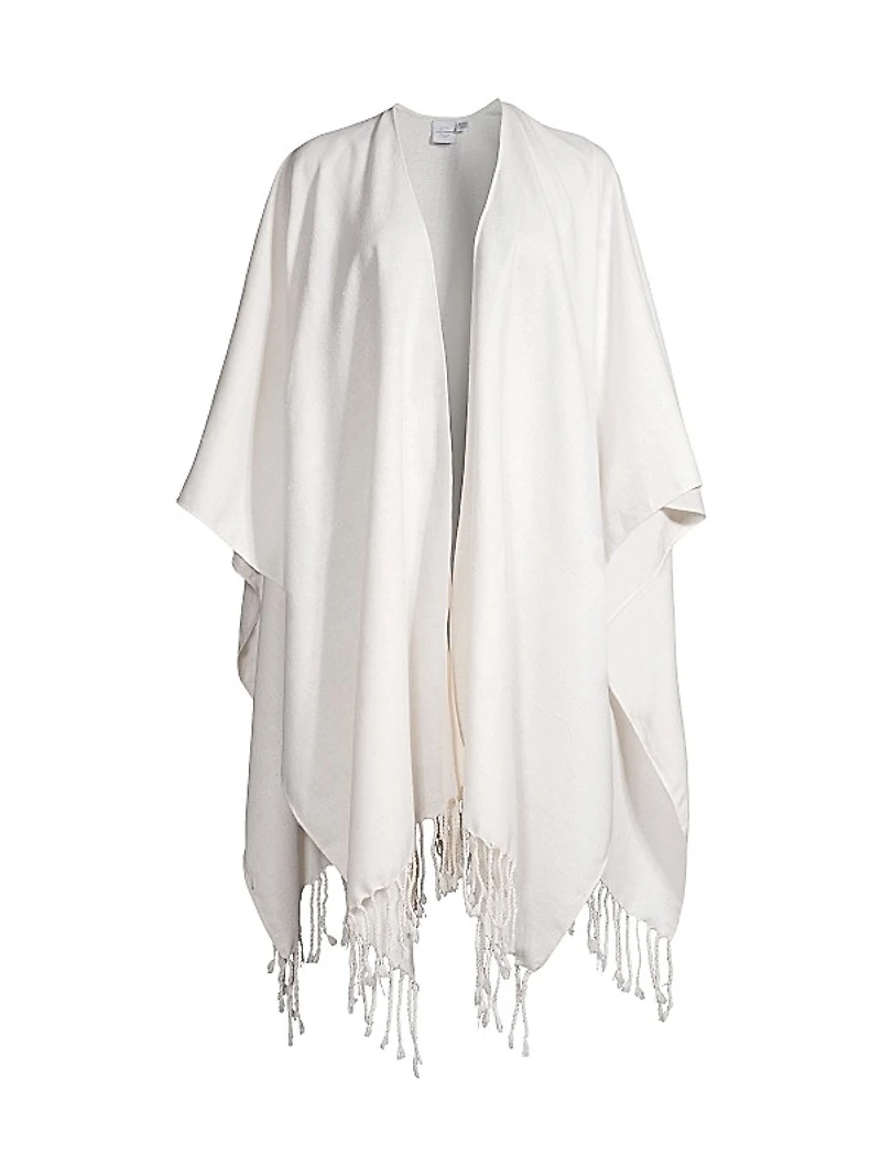Silk Linen Fringed Cape