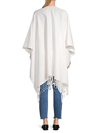 Silk Linen Fringed Cape