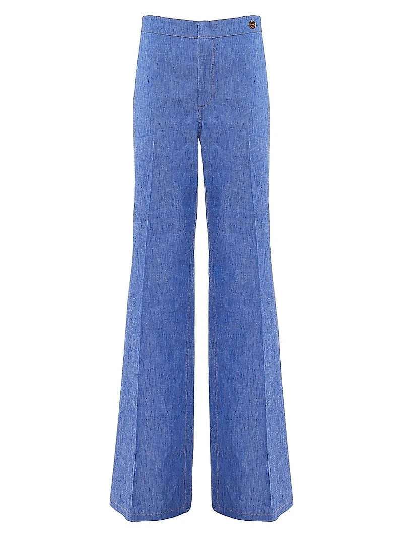 Jane - Stretch Denim Flare-leg High Waist Jeans