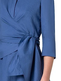 Seersucker Cotton Twist Shirtdress