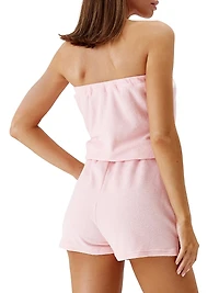 Venus Terry Strapless Romper