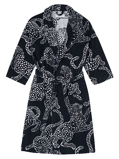 Jaguar Print Terry Cotton Robe