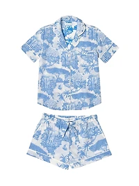 2-Piece Printed Cotton Short Pajama Set