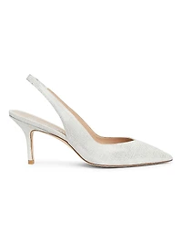 Eva 75MM Leather Slingback Pumps