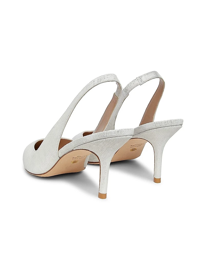 Eva 75MM Leather Slingback Pumps
