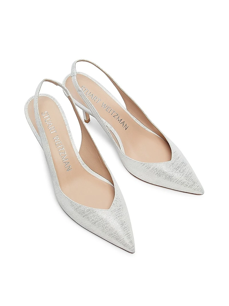 Eva 75MM Leather Slingback Pumps