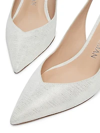 Eva 75MM Leather Slingback Pumps