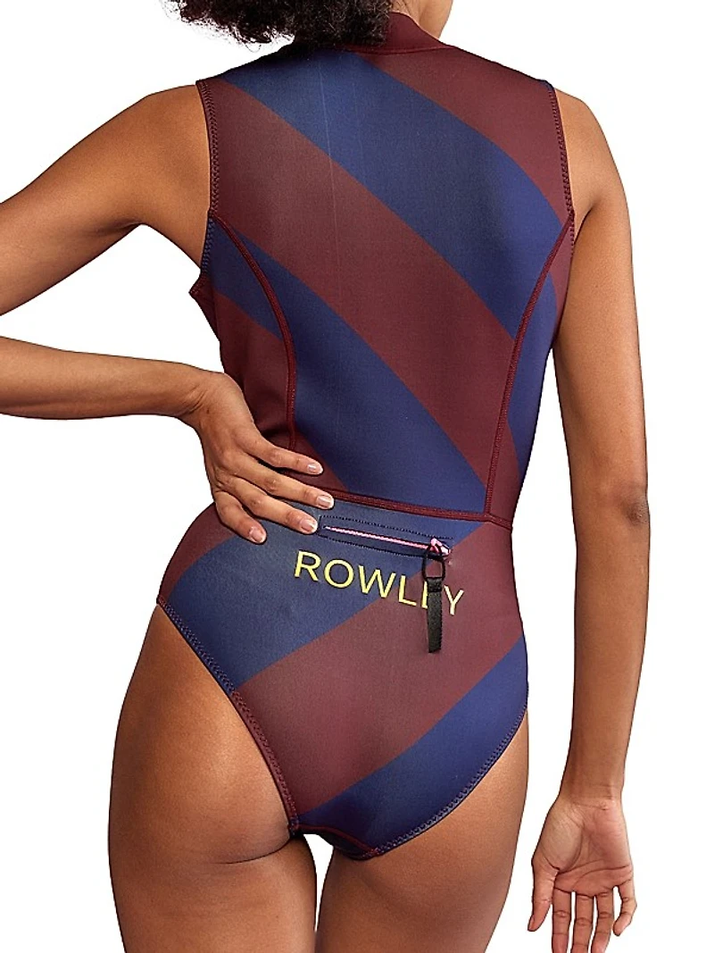 Sleeveless Striped Neoprene Wetsuit