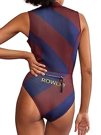 Sleeveless Striped Neoprene Wetsuit