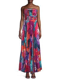 Sabina Strapless Floral Gown