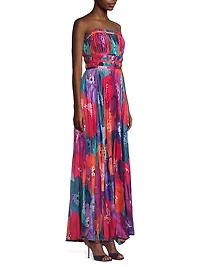 Sabina Strapless Floral Gown