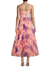 Amara Pleated Printed Dress