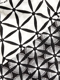 Geometric Star Lace Midi-Dress