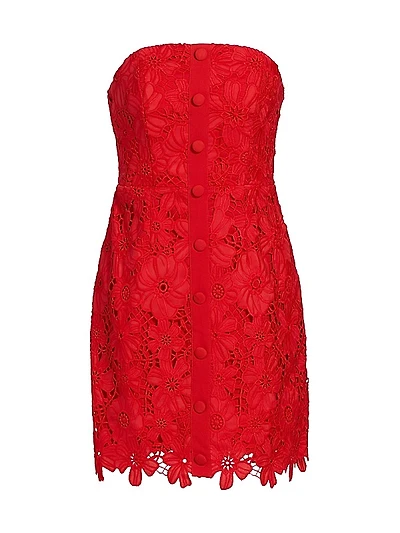 Lace Strapless Minidress