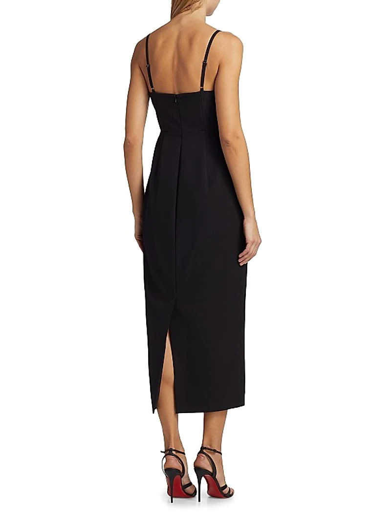 Allison Rosette-Embellished Midi-Dress