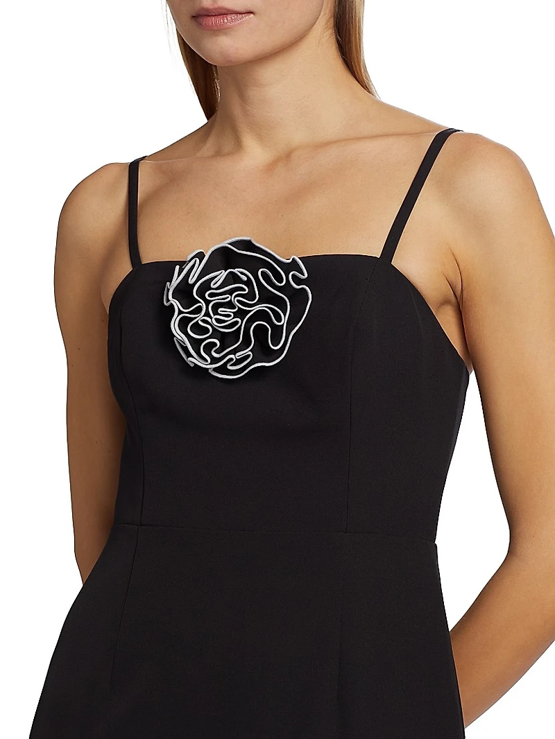 Allison Rosette-Embellished Midi-Dress