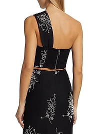 Beaded One-Shoulder Top
