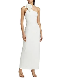 Adda One-Shoulder Ruffled Maxi Dress