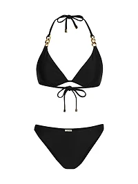 Solids Jean Scoop-Front Bikini Bottom