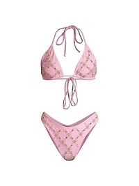 Rose Hand Embroidered Bikini