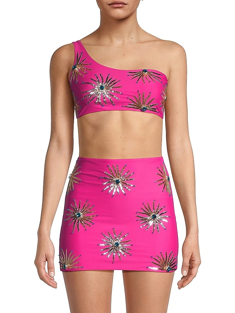 Beatrix Sunburst 2-Piece Swim Skirt Set
