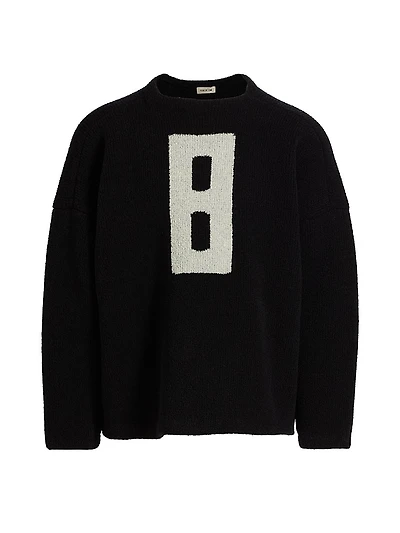 Boucle Square-Neck Relaxed Sweater